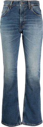 Faded-Effect Bootcut Jeans