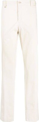 Tapered-Leg Stretch-Cotton Trousers-AA