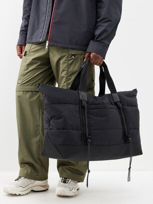 Quilted Ripstop Leather-trim Holdall