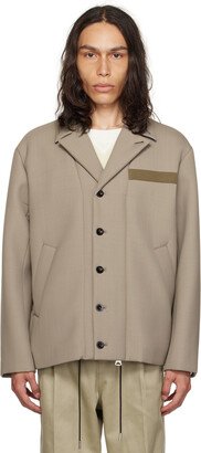 Beige Suiting Bonding Jacket