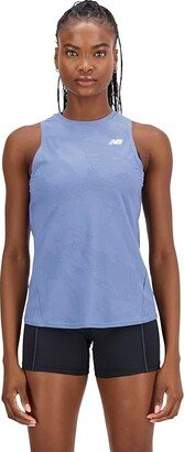 Q Speed Jacquard Tank (Mercury Blue) Women's Clothing