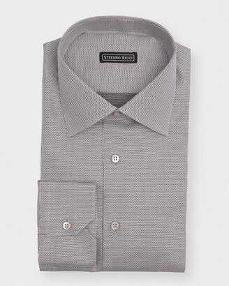 Men's Cotton Micro-Print Dress Shirt