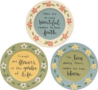 Friends Are Flowers Plate 3 Asstd - 8.5 in diameter