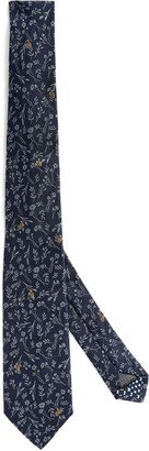 Silk ‘Rabbit Floral' Tie