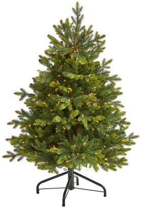 North Carolina Fir Artificial Christmas Tree with 250 Clear Lights and 1003 Bendable Branches