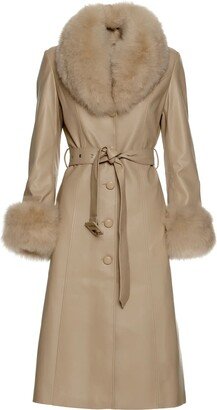 Wanan Touch Sac Coat in Leather Camel