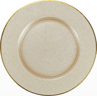 Metallic Glass Pearl Service Plate