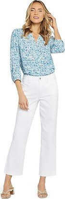 Relaxed Straight Ankle Square Pockets in Optic White (Optic White) Women's Jeans