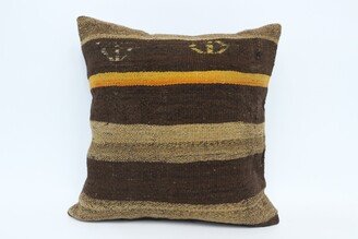 Home Decor Pillow, Designer Pillows, Turkish Brown Striped Pillow Case, Gift For Her Cushion, Wholesale 6852