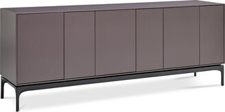 Eternity Modern Bergen Lacquered Credenza Coffee Lacquered Veneer