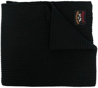 Logo-Patch Wool Scarf