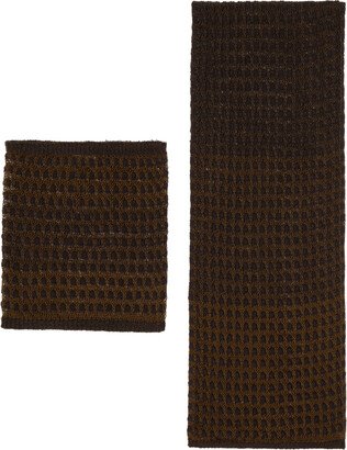 SSENSE Exclusive Brown Popcorn Scarf & Neck Warmer Set