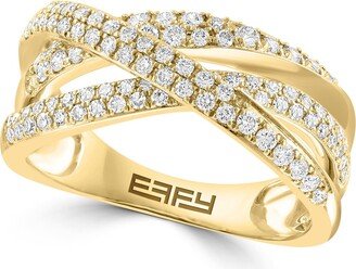 14K Yellow Gold Diamond Ring - 0.77 ctw - Size 7