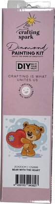 Crafting Spark Diamond Painting Kit Bear with a Heart CS2698 7.9 x 7.9 inches