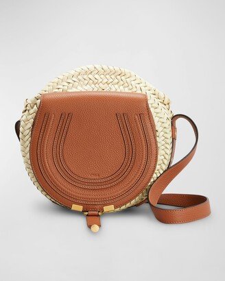 Marcie Raffia & Leather Crossbody Bag