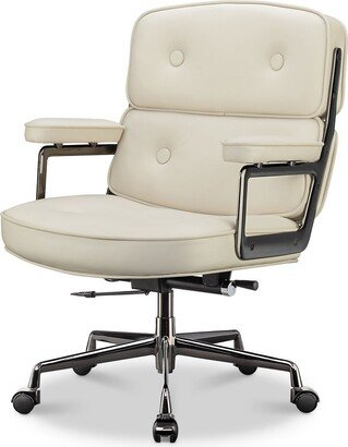 Momei Chrome Aluminum Frame Office Chair with Nylon Wheels