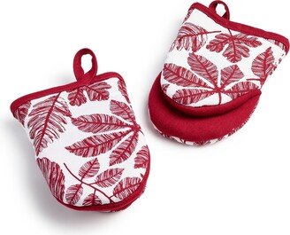 Harvest 2-Pc. Leaf-Print Mini Oven Mitts, Created for Macy's