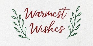 Warmest Wishes Sign | 1/2 Black Or White Edge Foam Print Holidays Christmas Wall Decor Fast Shipping