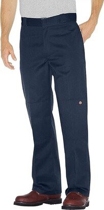 Flex Double Knee Work Pant Loose Straight Fit Big (Dark Navy) Men's Clothing