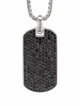 Streamline diamond tag pendant