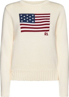 Flag Intarsia Crewneck Jumper