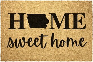 Iowa State Doormat Home Sweet Door Mat Outdoor Rug Decor Housewarming Summer Winter Christmas House Gift