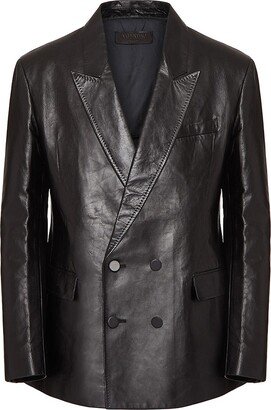 Single-Breasted Leather Jacket