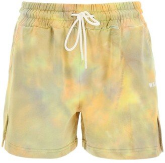 Micro Logo Printed Tie-Dye Shorts