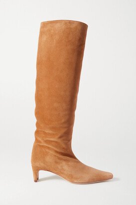 Wally Suede Knee Boots - Brown