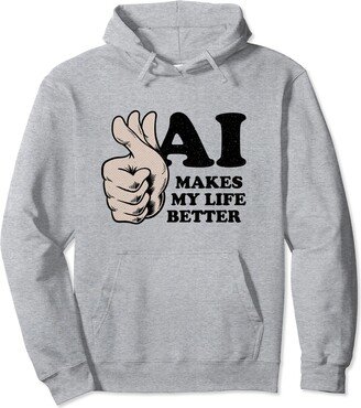 AI-themed Gifts Co. Funny AI Artificial Intelligence Machine Learning Geek Nerd Pullover Hoodie