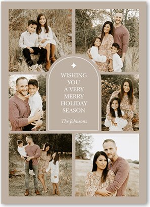 Holiday Cards: Enchanting Holiday Frames Holiday Card, Beige, 5X7, Christmas, Matte, Signature Smooth Cardstock, Square