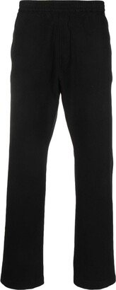 Elasticated-Waist Tapered Trousers