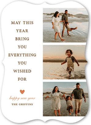 New Year's Cards: Prosperous Wishes New Year's Card, White, 5X7, New Year, Matte, Signature Smooth Cardstock, Bracket