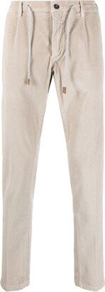 Tapered Corduroy Drawstring Trousers