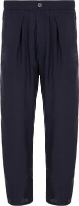 Lyocell-Silk Tapered Trousers