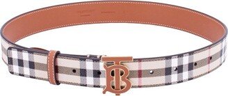 TB Logo Buckle Check Belt