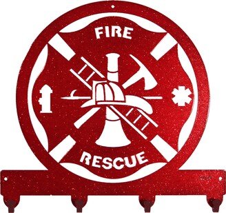 Fire Rescue Fireman Metal Key Chain Holder Hanger