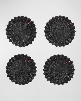 Baccarat x Kim Seybert x Baccarat Etoile Black Coasters, Set of 4