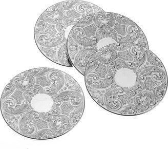 Silver Silver-plated Four-piece Coasters set