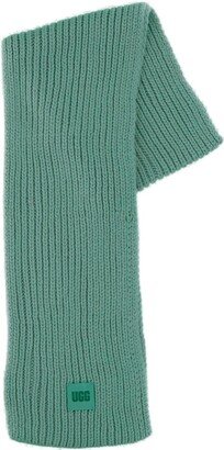 Logo Patch Chunky Ribbed-Knit Scarf