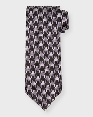 Men's Exploded Houndstooth Silk Tie