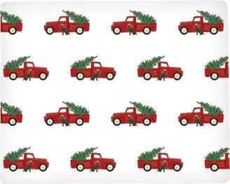 Red Trucks Hardboard Christmas Placemat Set of 6