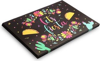 Sparkle and Bash 100 Pack Let's Fiesta Paper Placemats for Birthday Table Decorations (10 x 14 Inches)