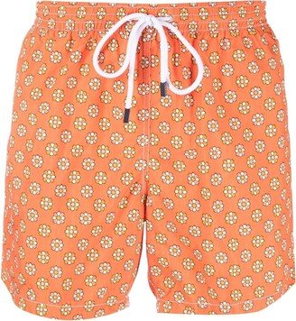 Floral-Print Swim Shorts-AK