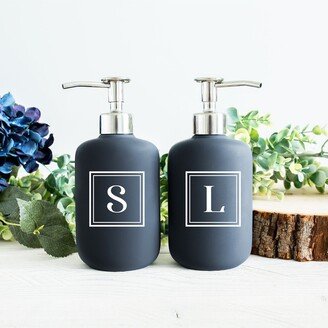 Soap & Lotion Ceramic Dispensers | Engraved Pump Personalized Ceramic Dispenser With Stainless Steel