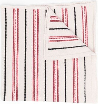 Striped Knitted Scarf-AA