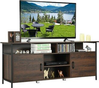 58'' Wood TV Stand Entertainment Media Center Console w/ Storage Cabinet