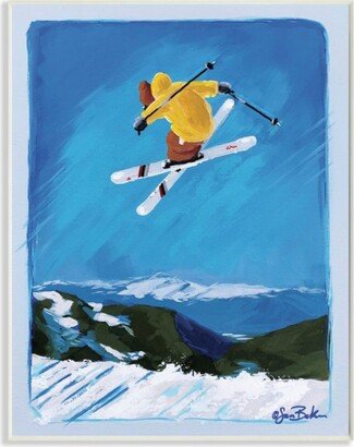 Winter Athlete Ski Jump Snow Sports Art , 13 x 19