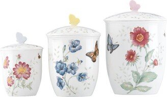 Set Of 3 Butterfly Meadow Canisters-AA