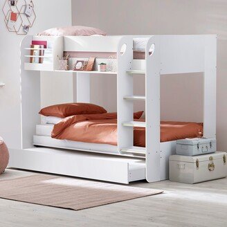 Dunelm Mars Bunkbed and Underbed Trundle White